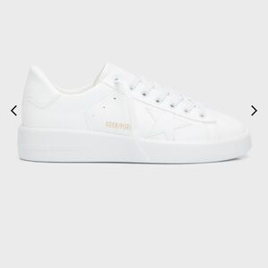 Golden Goose Pure Star White Leather Platform Sneakers with Star Detail